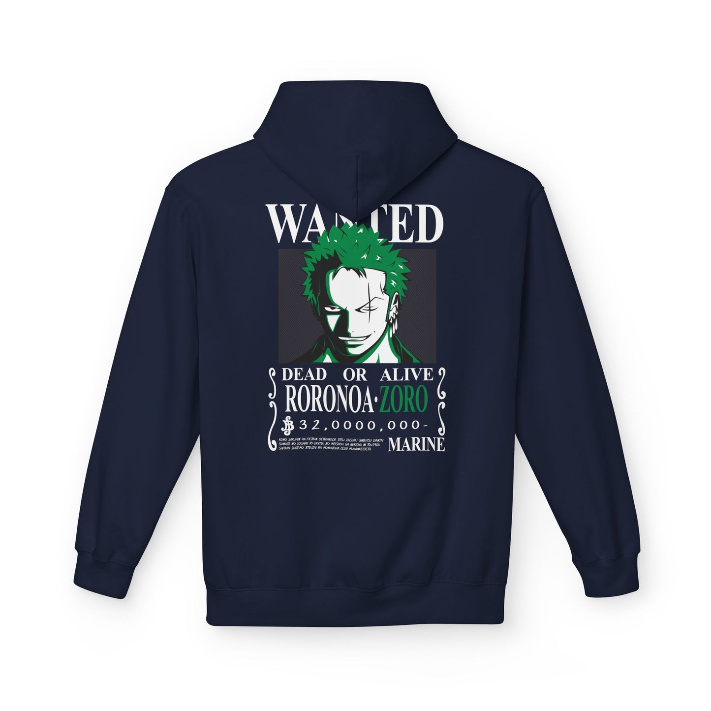 Roronoa Zoro "Wanted" Hoodie — One Piece Anime Crew Sweatshirt