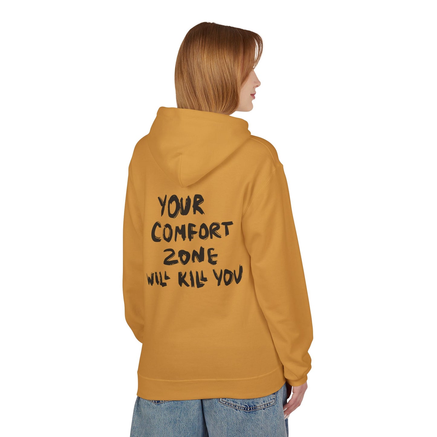 Comfort Zone Hoodie - Inspirational Quote Sweater, Motivational Gift, Cozy Fleece, Unisex Apparel for Everyday Wear, Perfect for [...] Printify