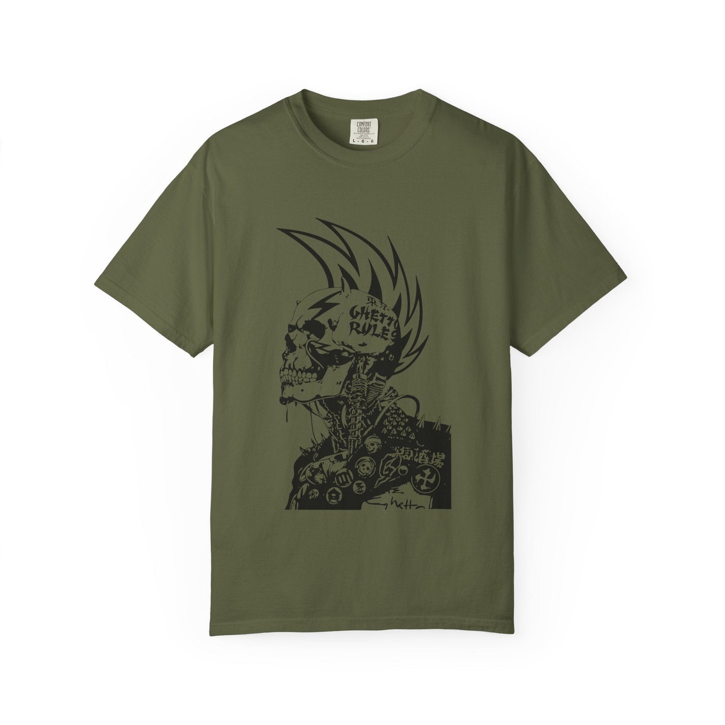 Punk Skull Graphic T-shirt for Unisex, Emo Fashion Tee, Edgy Streetwear, Gift for Music Lovers, Halloween Costume - Maklenn