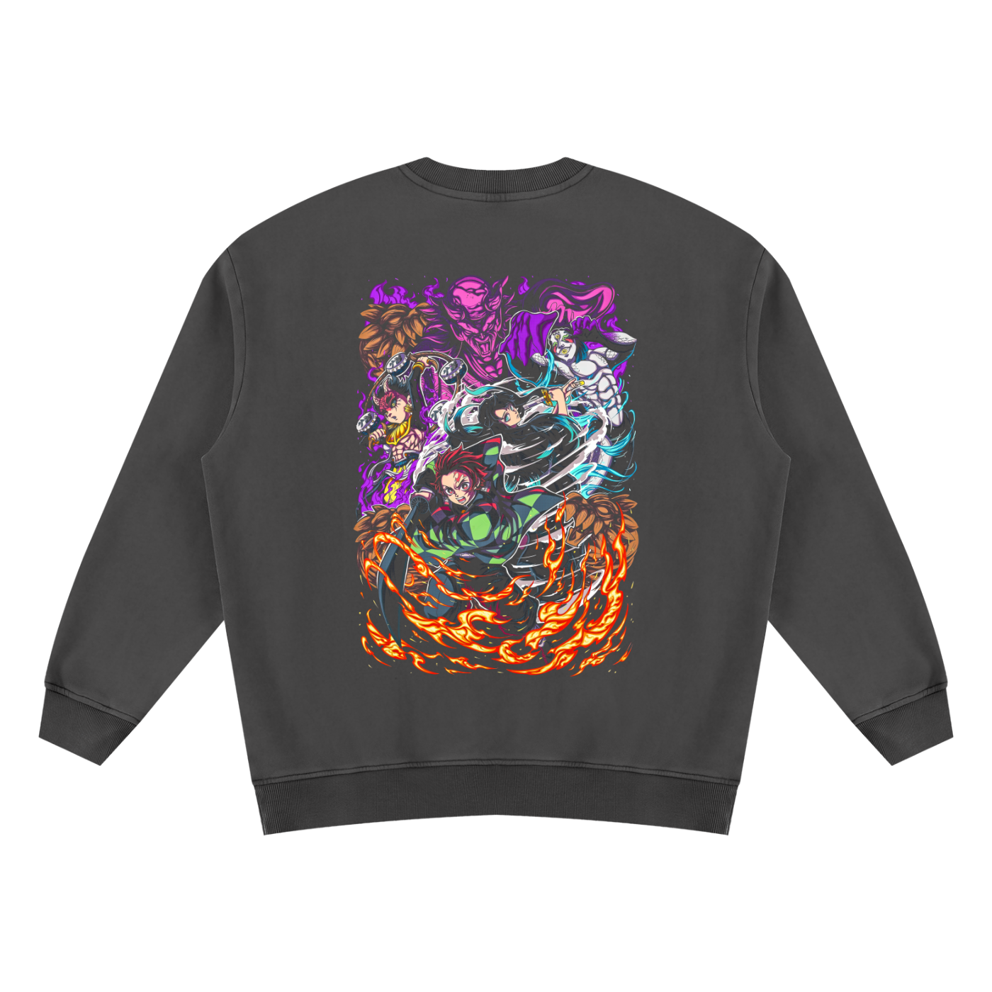 Demon Slayer Merch | Demon Slayer | Unisex Vintage Wash Fleece Sweatshirt ODMPOD