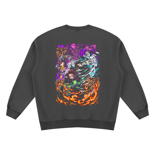 Demon Slayer Merch | Demon Slayer | Unisex Vintage Wash Fleece Sweatshirt ODMPOD