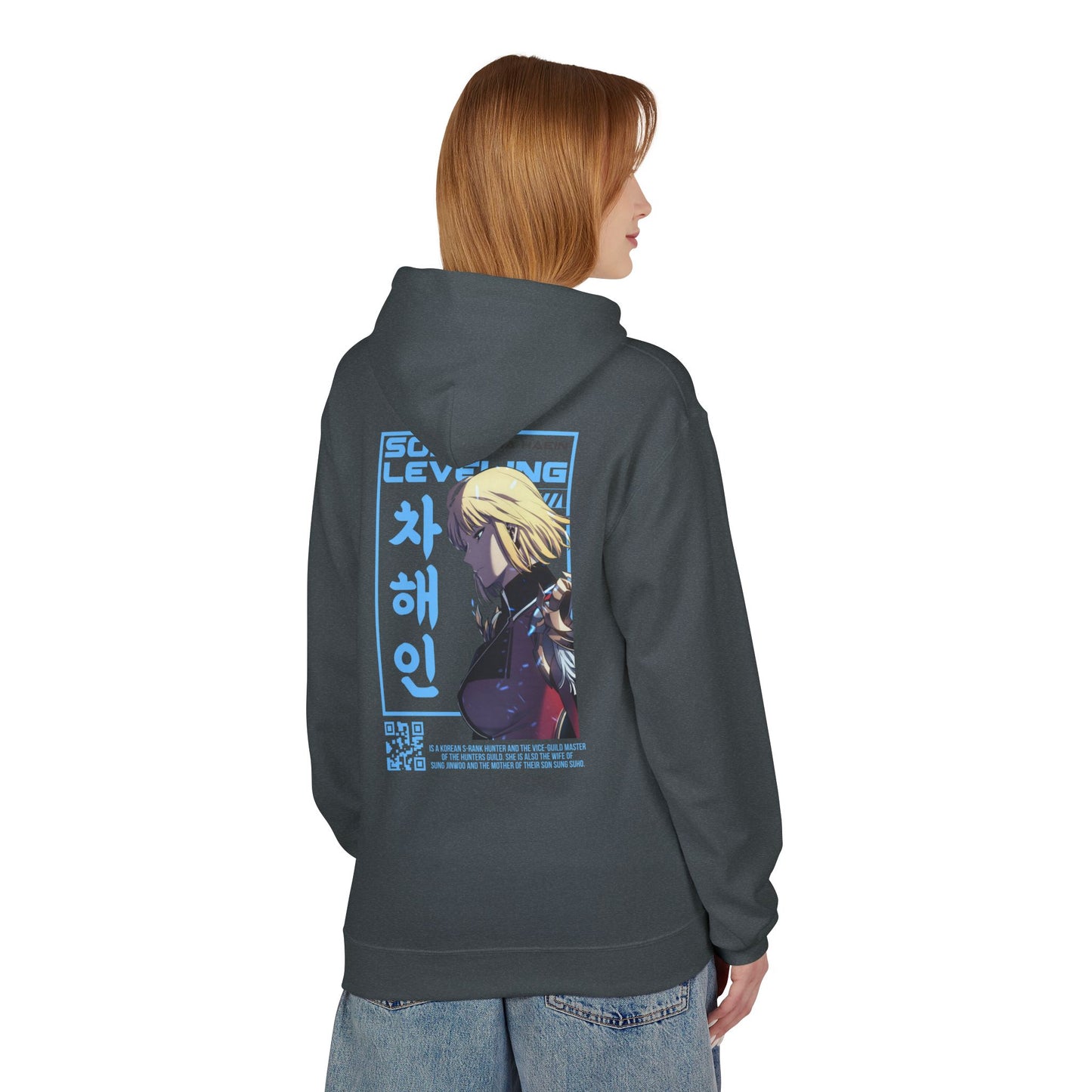Hoodie — Solo Leveling Anime Graphic Pullover (Korean Text)