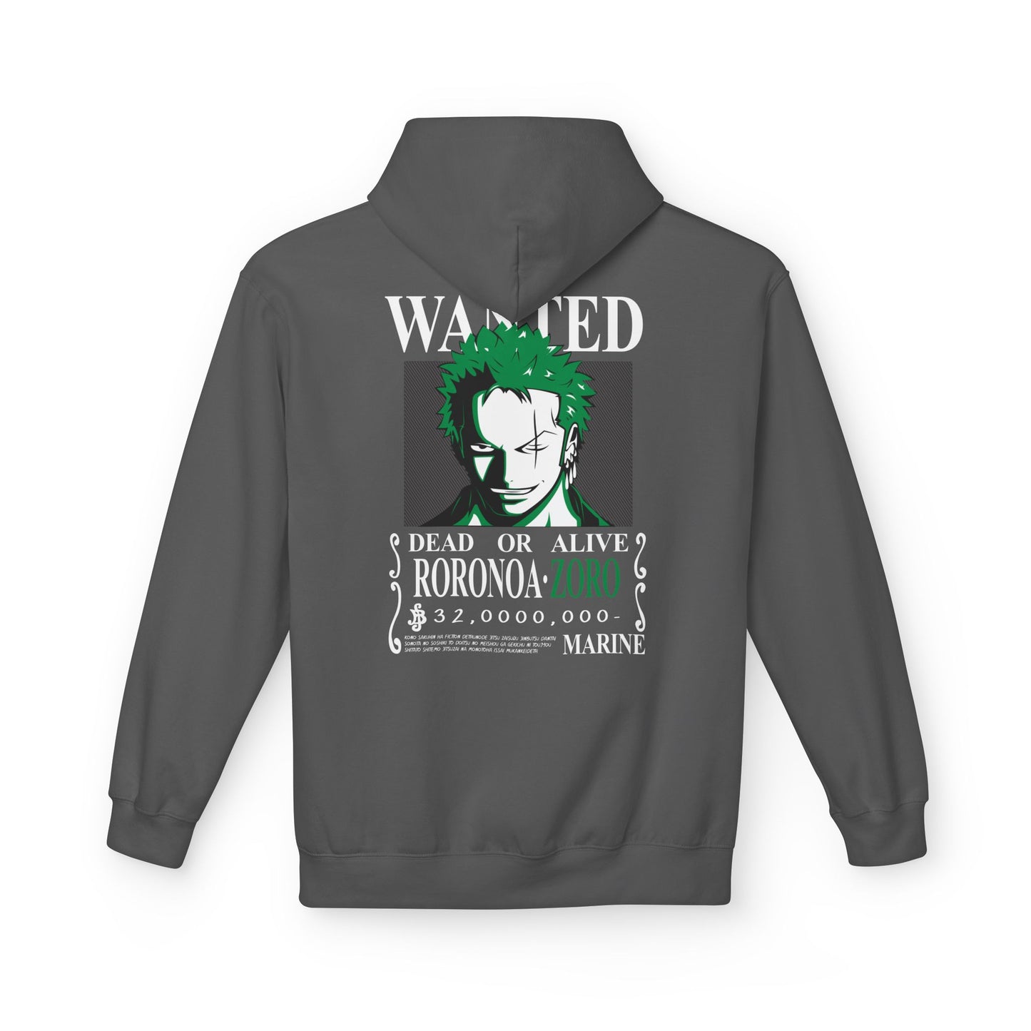 Roronoa Zoro "Wanted" Hoodie — One Piece Anime Crew Sweatshirt