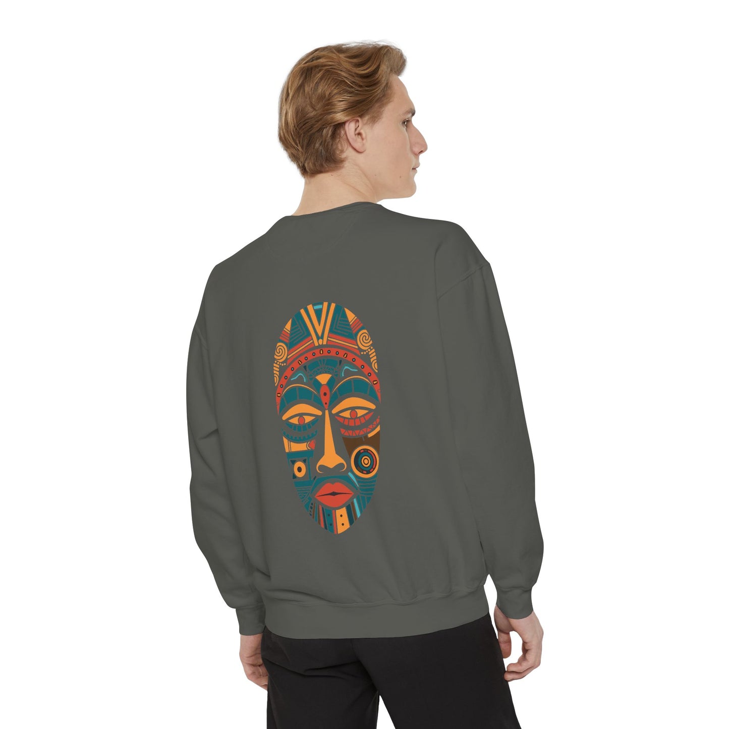 Artistic Unisex Sweatshirt - Colorful Face Design, Cozy Casual Wear, Perfect for Gifts, Fall Fashion, Unique Style Printify