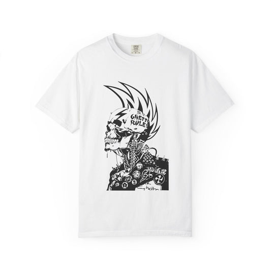 Punk Skull Graphic T-shirt for Unisex, Emo Fashion Tee, Edgy Streetwear, Gift for Music Lovers, Halloween Costume - Maklenn