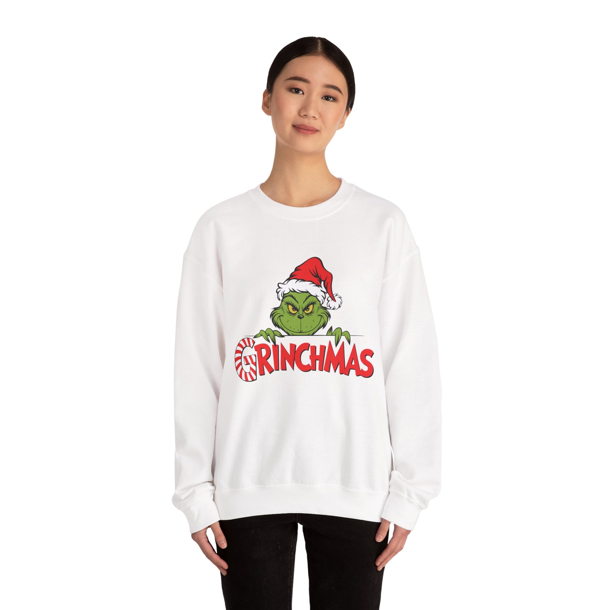Grinchmas Sweatshirt – Funny Christmas Crewneck with Holiday Grinch Design Printify