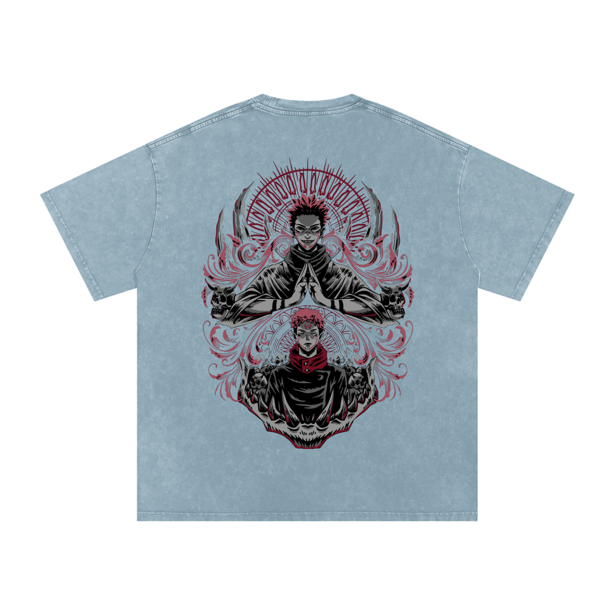 Ryomen Sukuna | Malevolent Shrine | Jujutsu Kaisen | Snow Washed Oversized T-Shirt