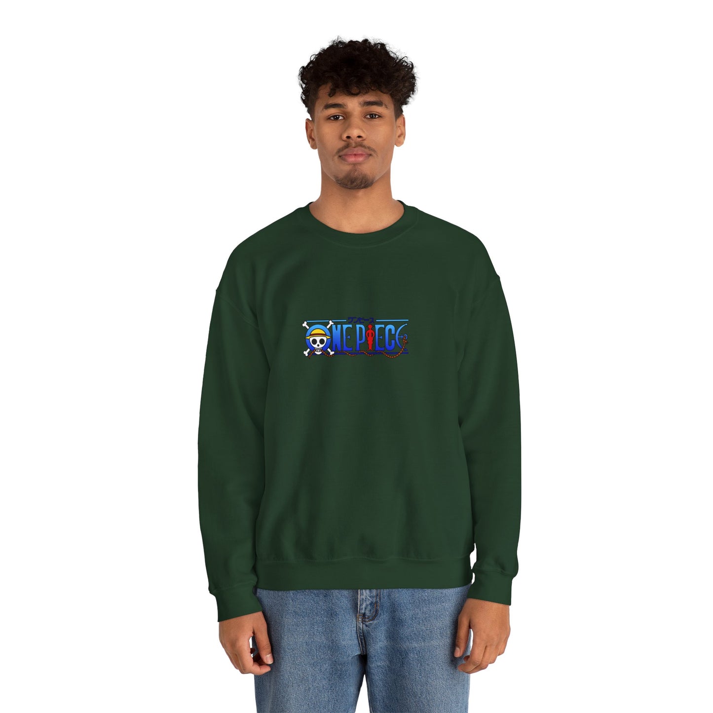 One Piece Luffy Gear 4 Crewneck Sweatshirt — Anime Pirate Straw Hat Design