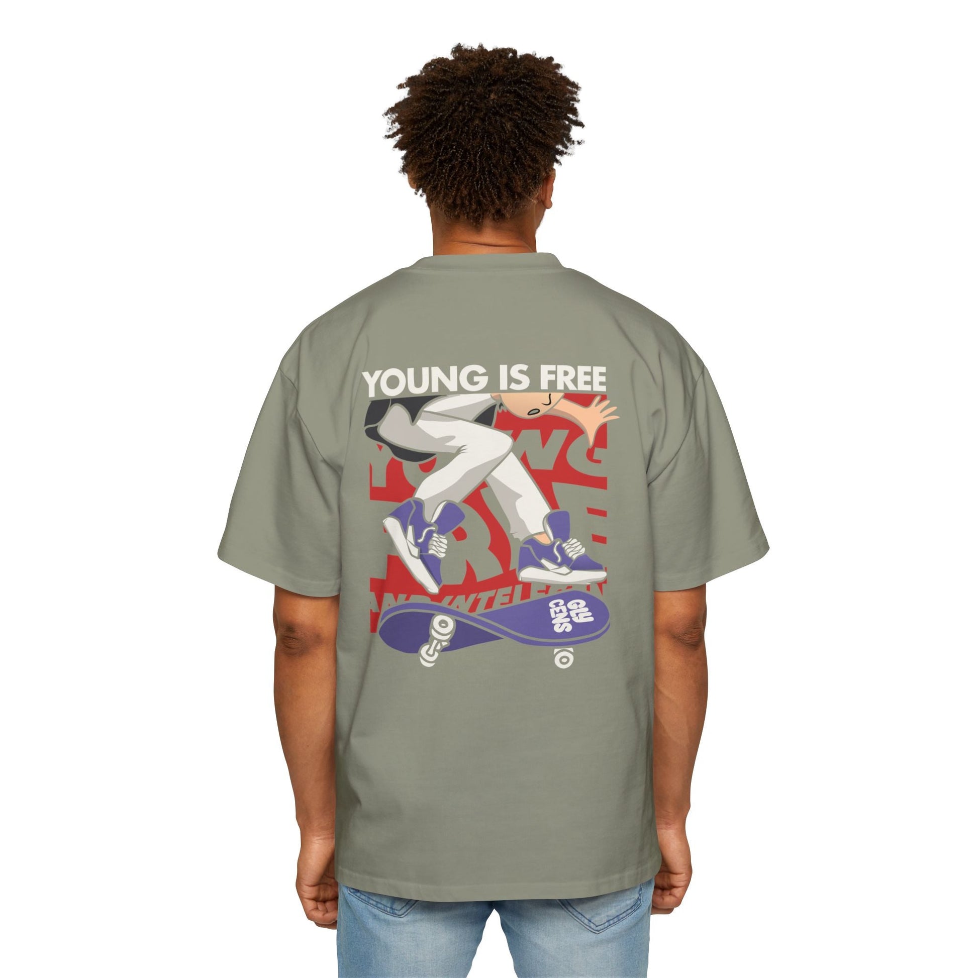 Skate Culture Men's Oversized Tee, Graphic Tee, Casual Wear, Streetwear, Birthday Gift, Summer Fashion, Youth Style - Maklenn