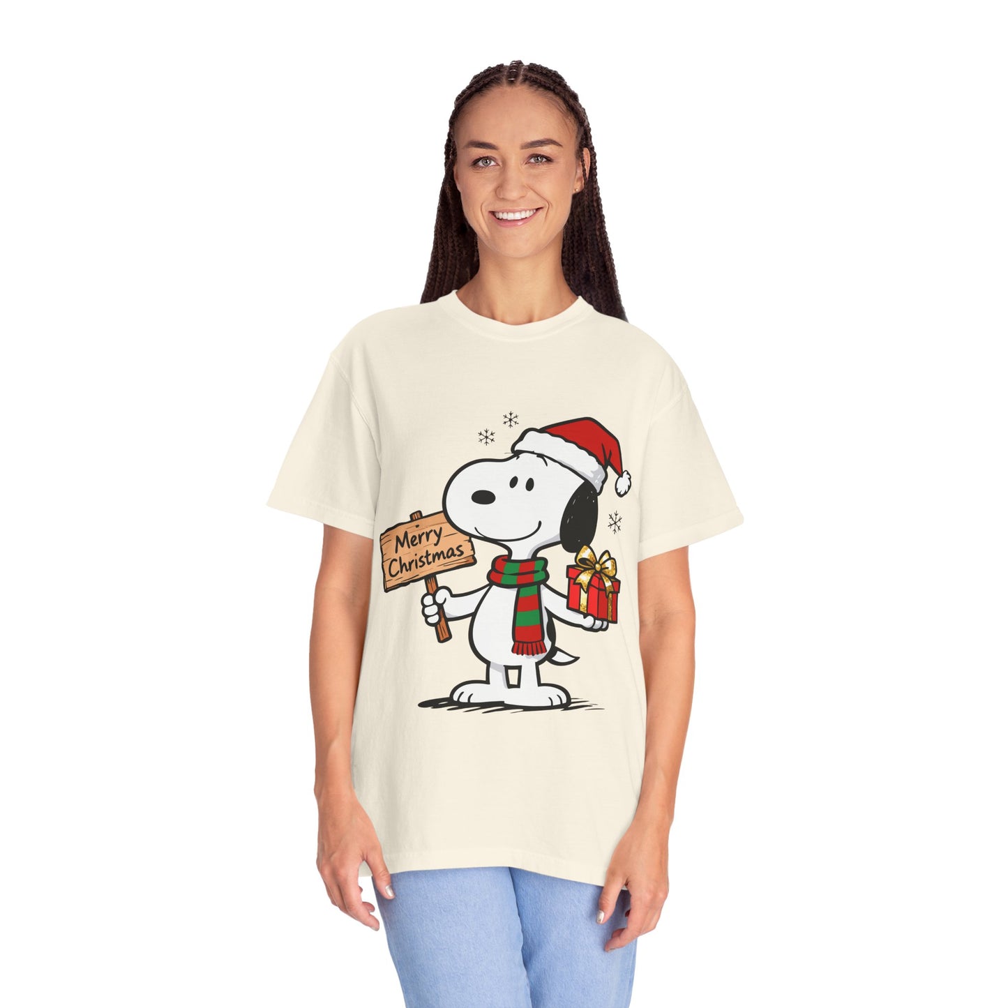 Snoopy Merry Christmas T-Shirt — Holiday Cartoon Dog Tee Printify