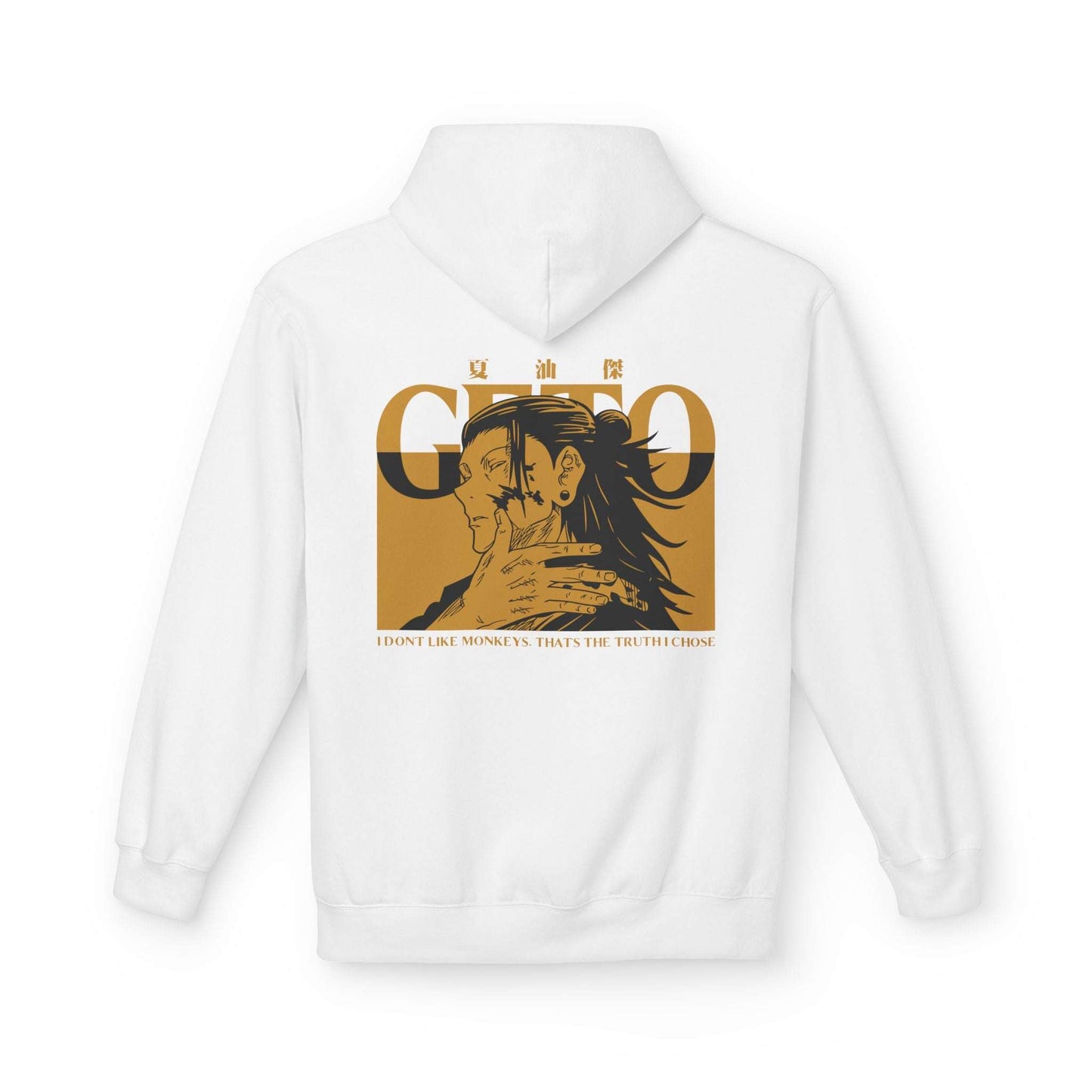 Jujutsu Kaisen Gojo Graphic Hoodie — Minimal Kanji Front, Retro Back Art Maklenn Jujutsu Kaisen Gojo Graphic Hoodie — Minimal Kanji Front, Retro Back Art Hoodie Maklenn www.maklenn.com India 39.87