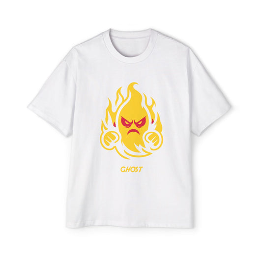 Men's Oversized Graphic Tee, Fun Flame Design, Casual Wear, Streetwear, Unique Gift, Cool Men's Apparel Printify