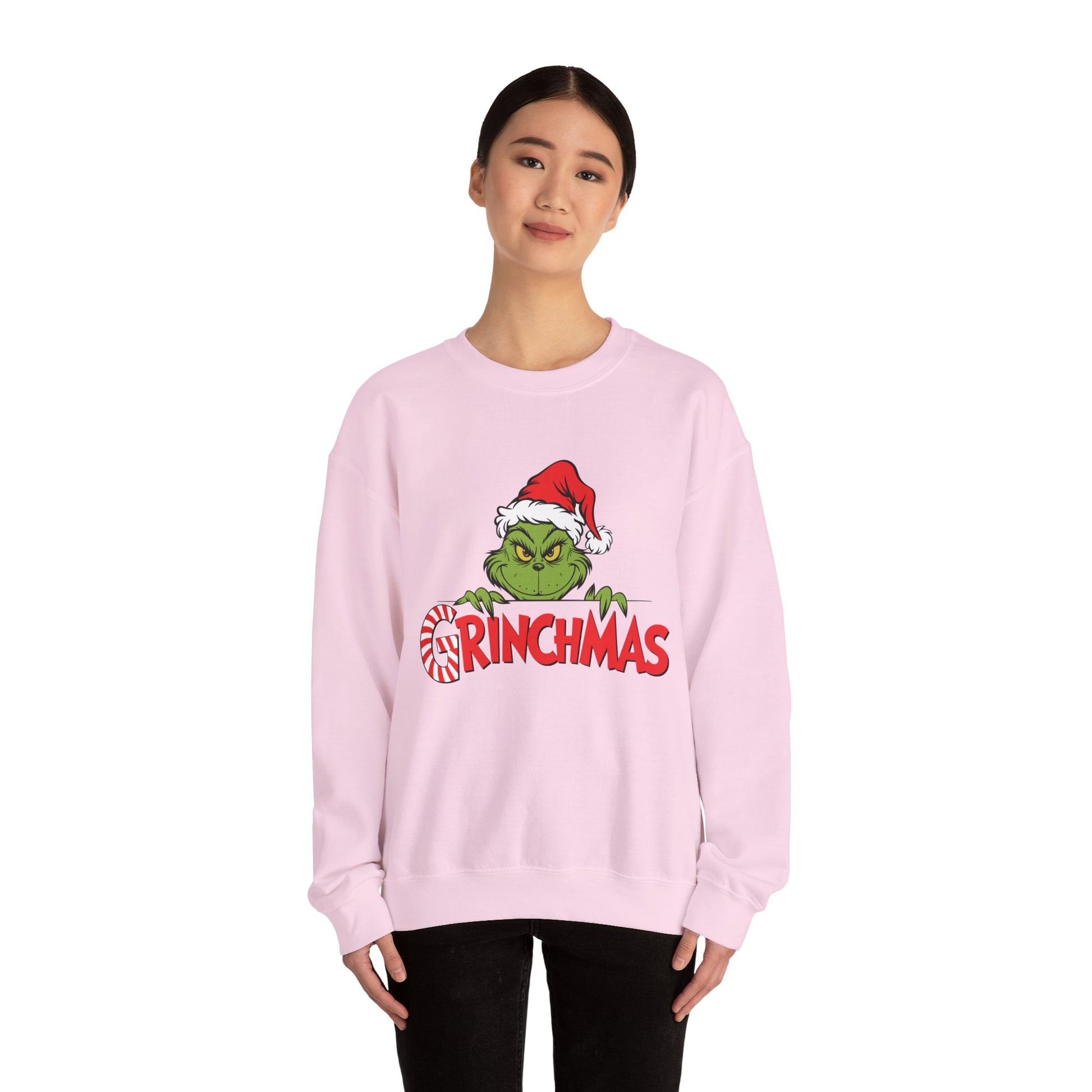Grinchmas Sweatshirt – Funny Christmas Crewneck with Holiday Grinch Design Printify