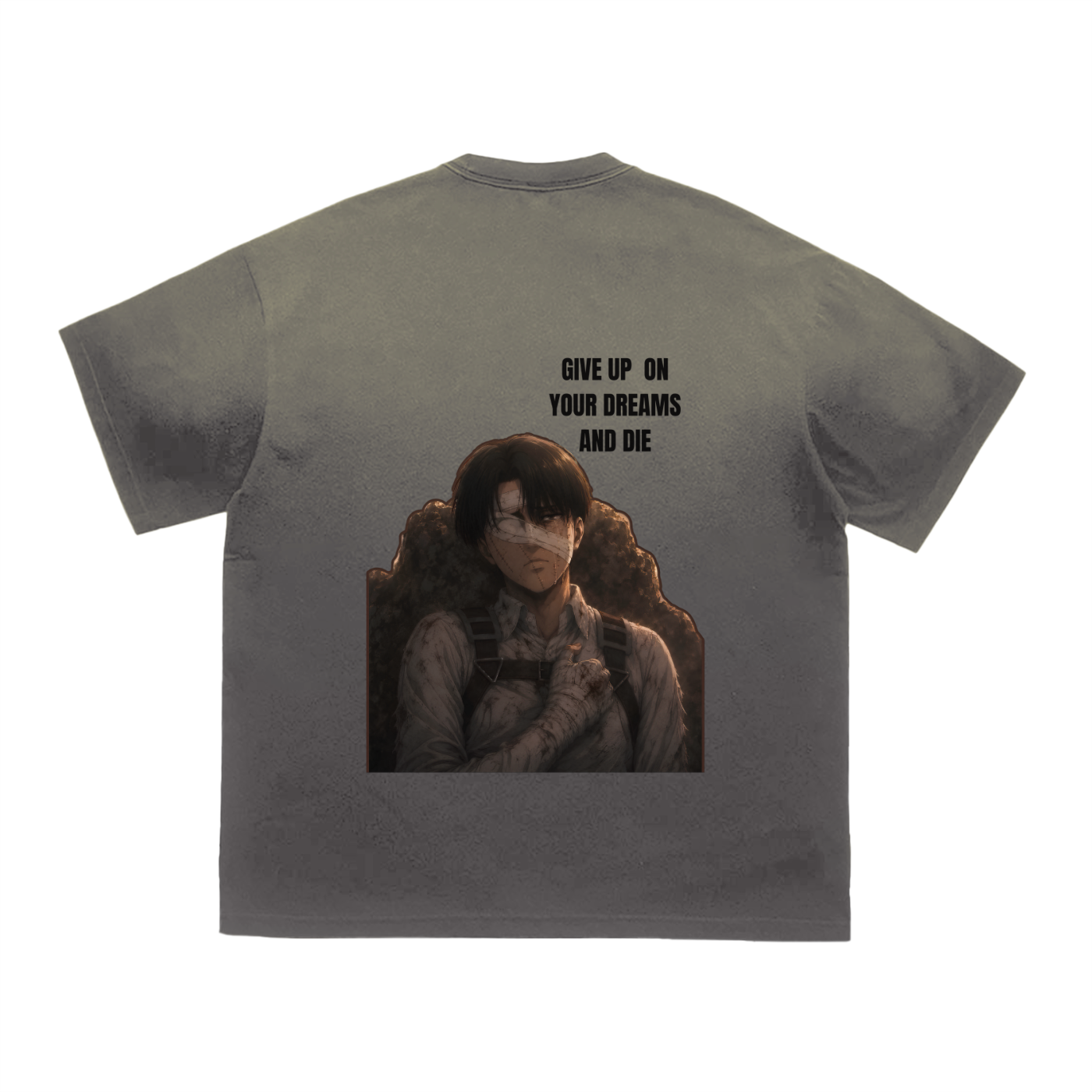 Levi Ackerman | Attack On Titan | Tiger Stripe Gradient Washed T-Shirt ODMPOD