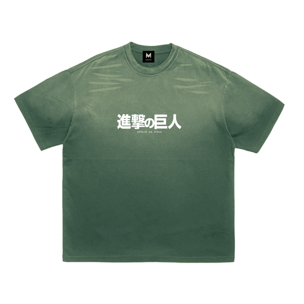 Erwin smith | Attack on titan | Gradient Washed T-Shirt ODMPOD