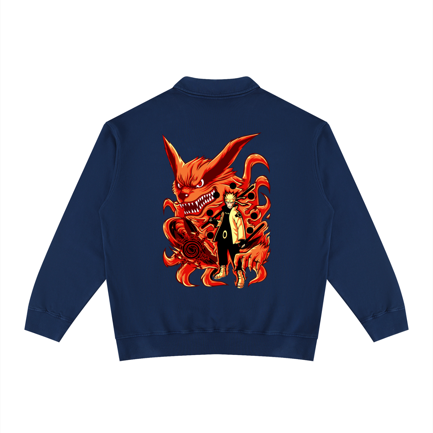 Naruto Nine tail mode | Naruto | Unisex Vintage Wash Collared Sweatshirt ODMPOD