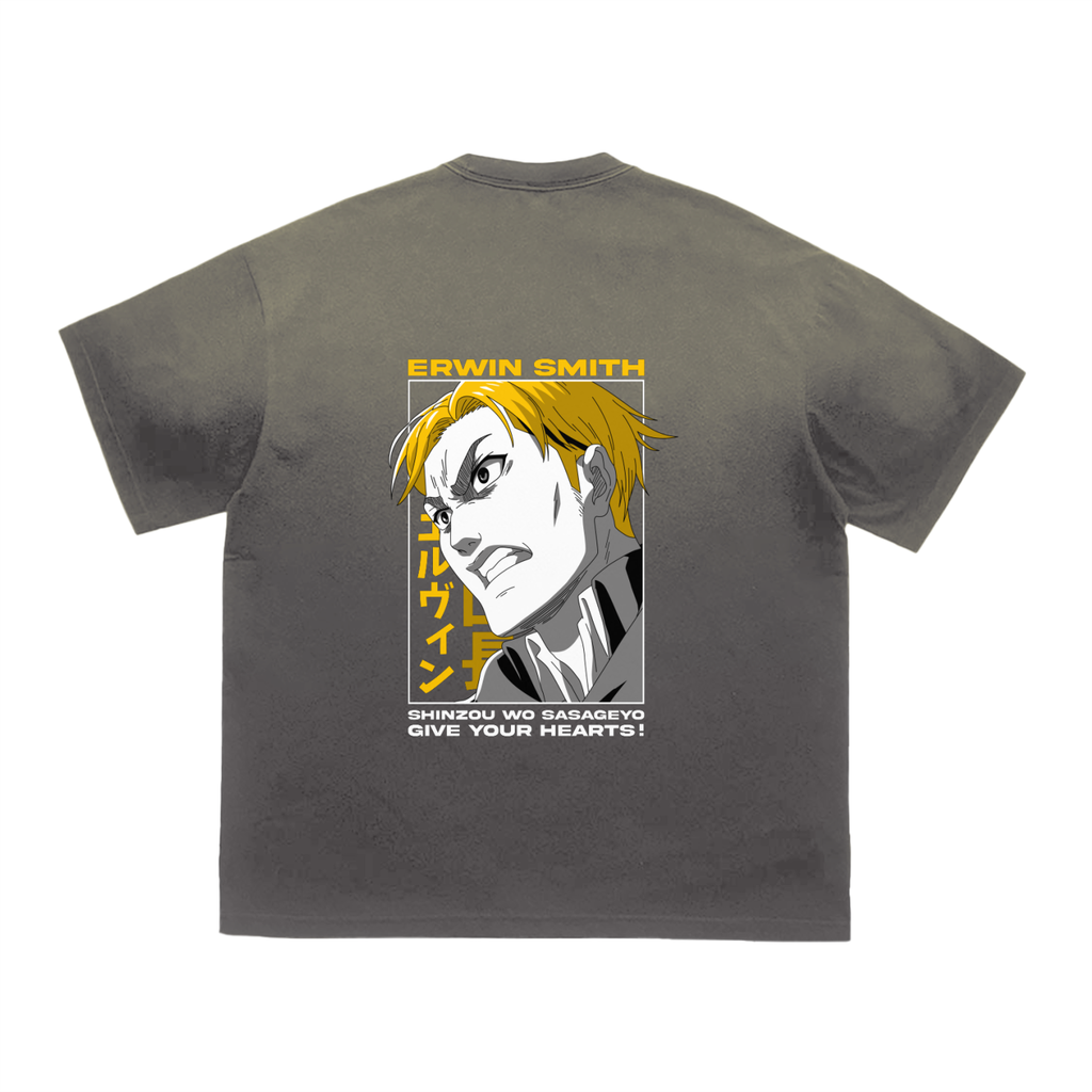 Erwin smith | Attack on titan | Gradient Washed T-Shirt ODMPOD