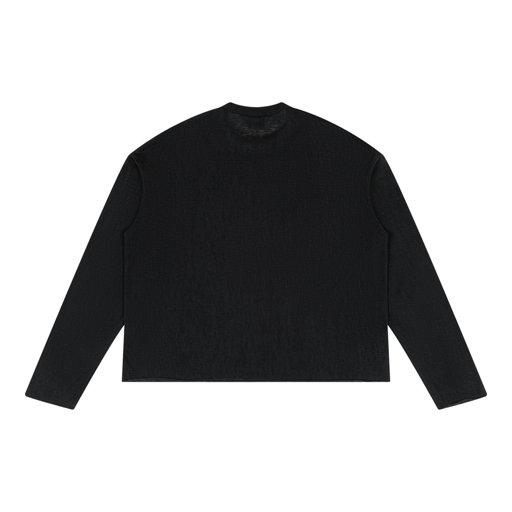 Unisex Raw Edge Long Sleeve T-Shirt