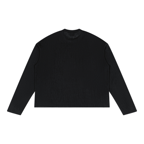 Unisex Raw Edge Long Sleeve T-Shirt