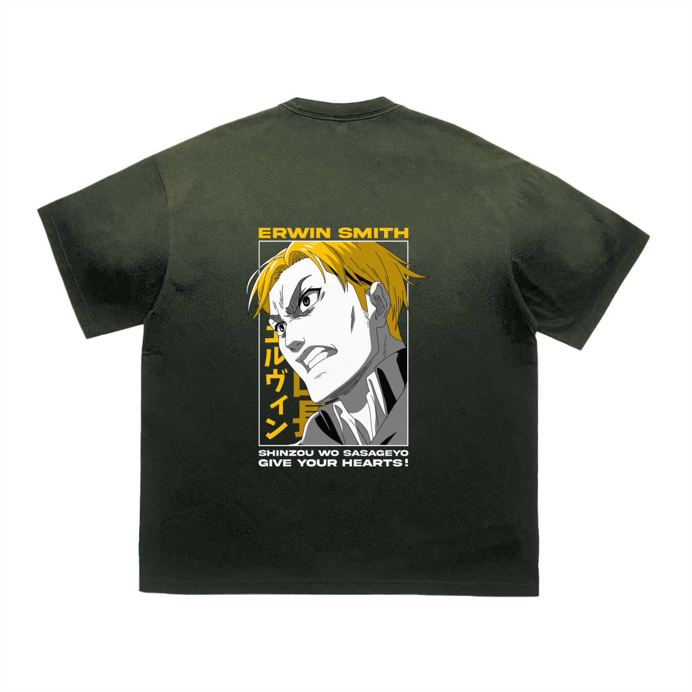 Erwin smith | Attack on titan | Gradient Washed T-Shirt ODMPOD