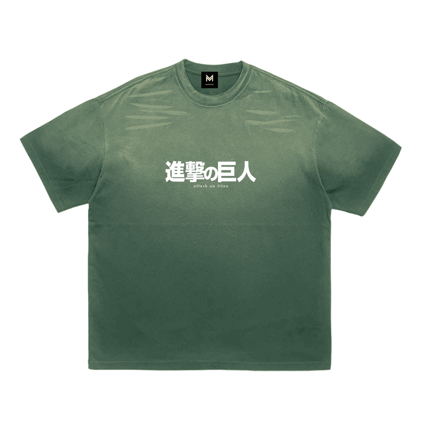 Armin | Attack on titan | Tiger Stripe Gradient Washed T-Shirt ODMPOD