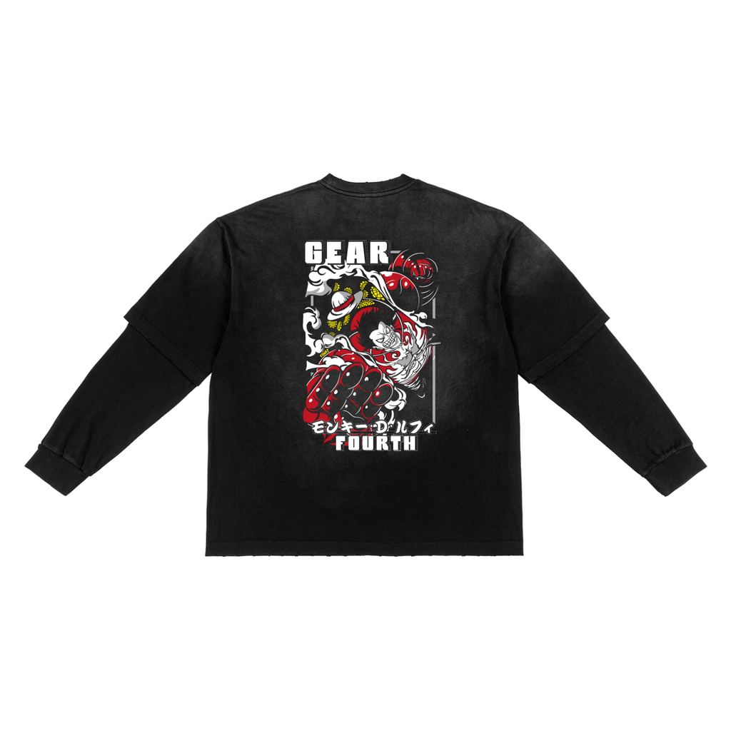 Luffy's Fourth Gear | One Piece | Sunfade Two-Piece T-Shirt ODMPOD