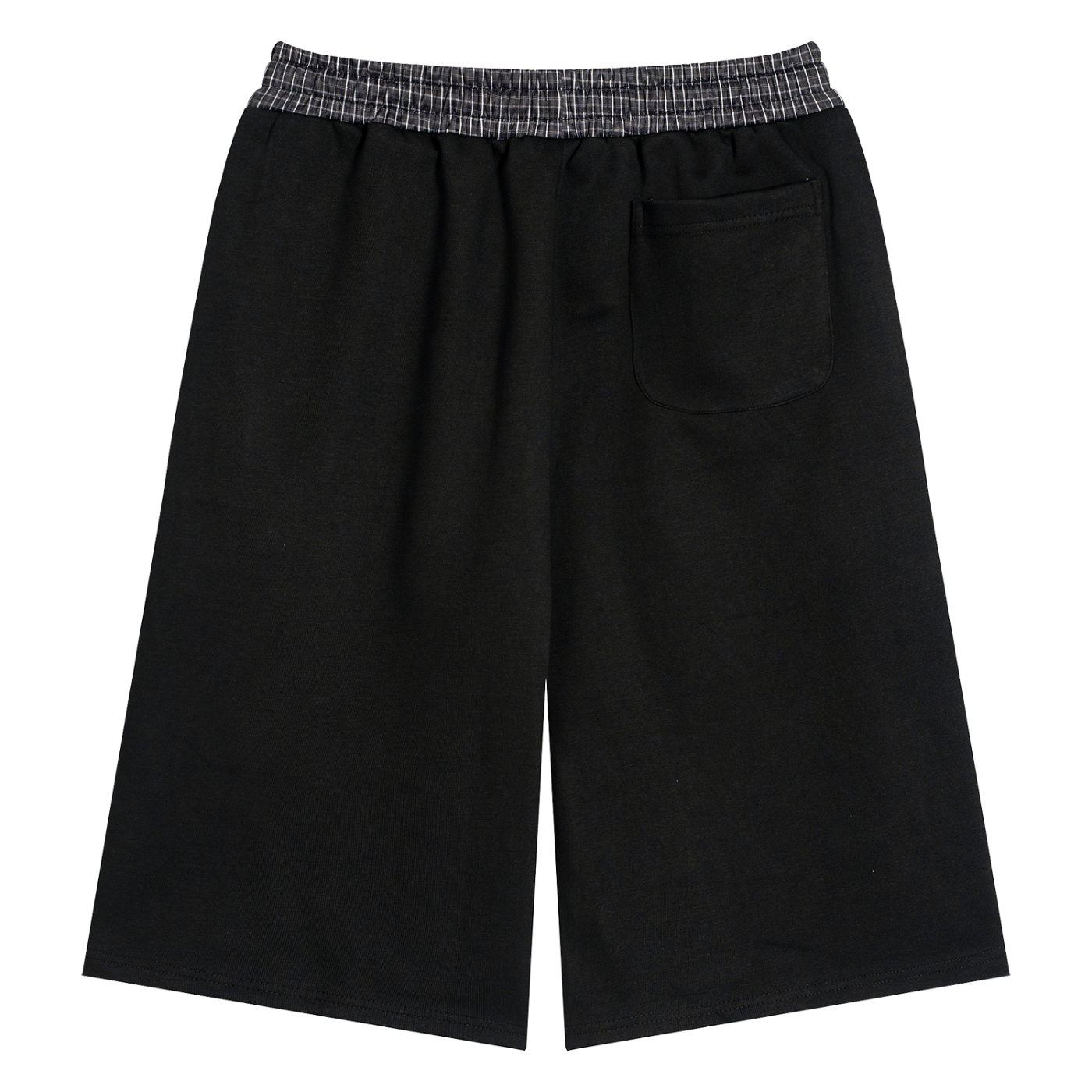 Unisex Plaid Waistband Shorts