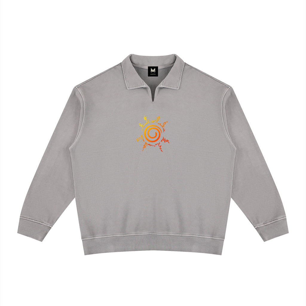 Naruto Nine tail mode | Naruto | Unisex Vintage Wash Collared Sweatshirt ODMPOD