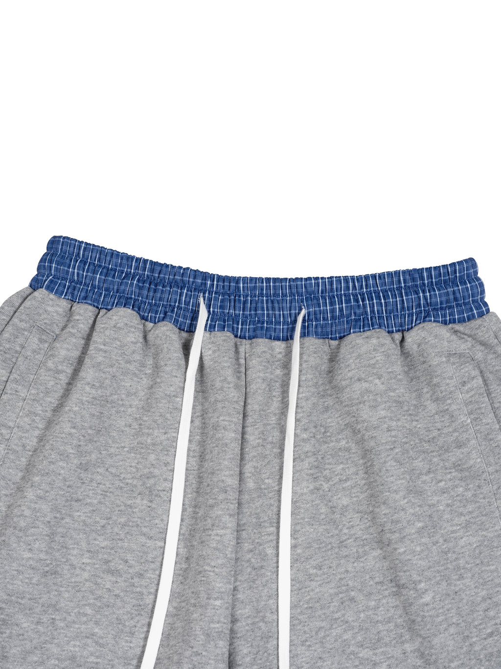 Unisex Plaid Waistband Shorts