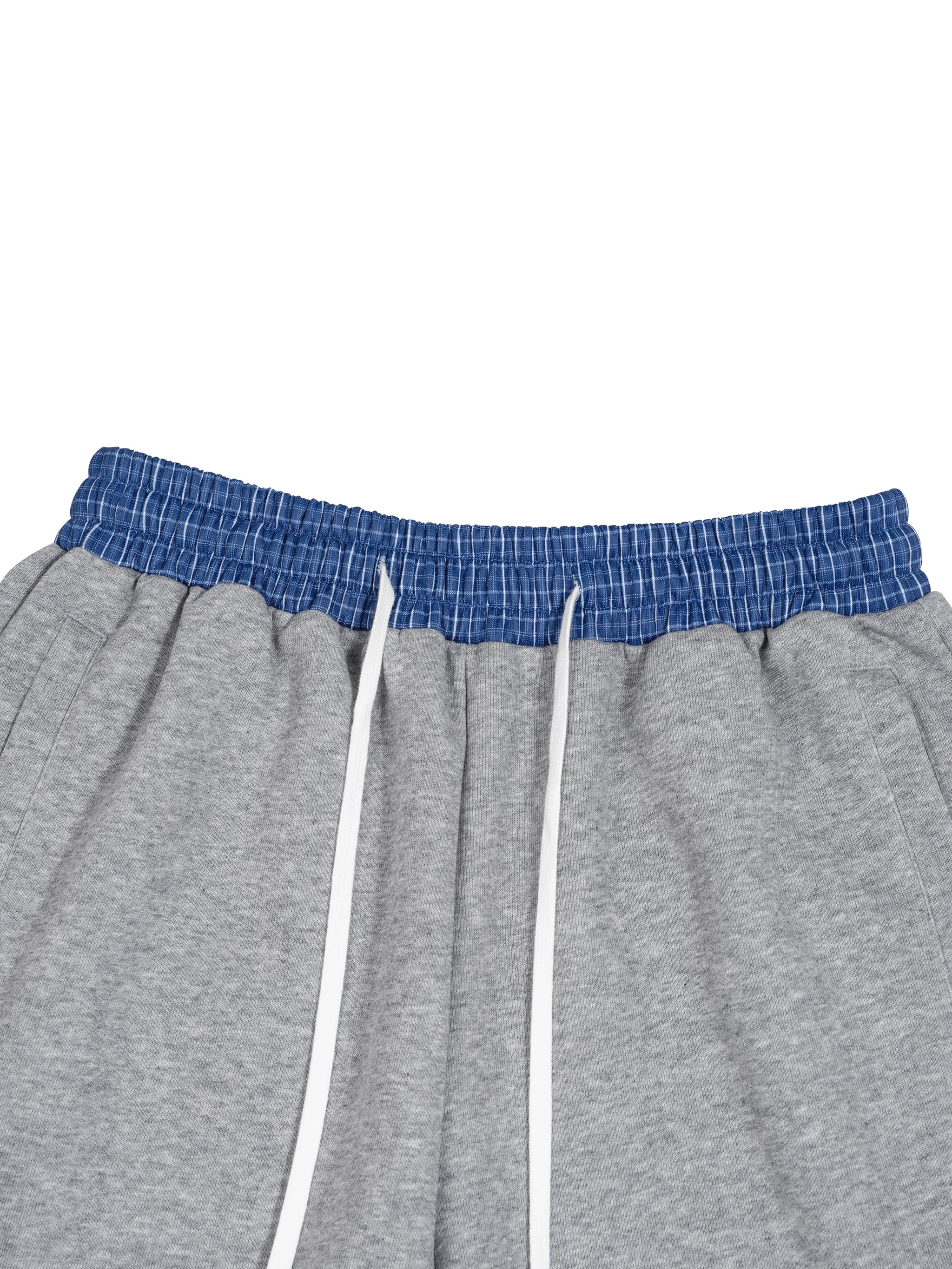Unisex Plaid Waistband Shorts