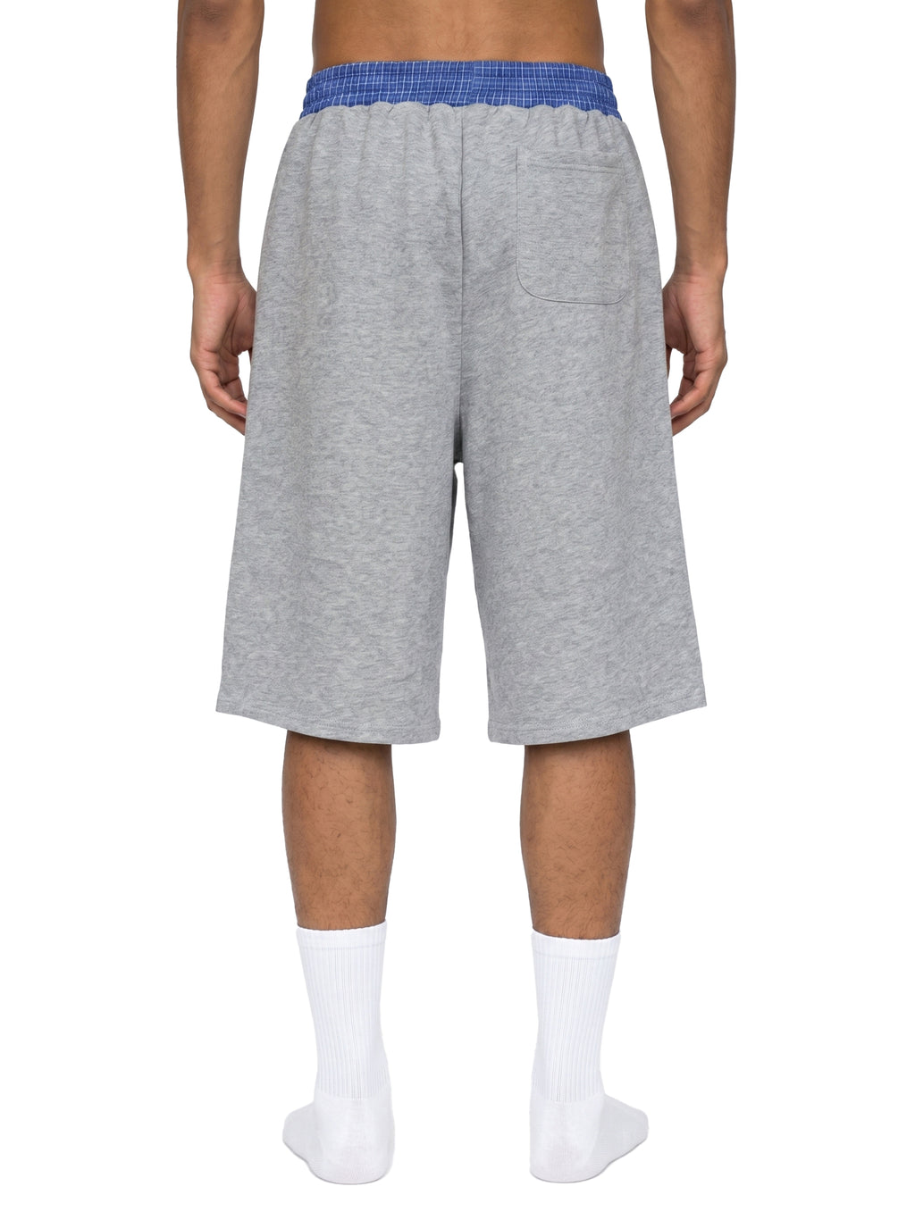 Unisex Plaid Waistband Shorts